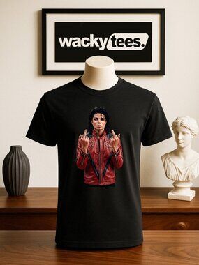 Michael Jackson Flipping The Bird Vintage Classic King of Pop Graphic Tee Shirt